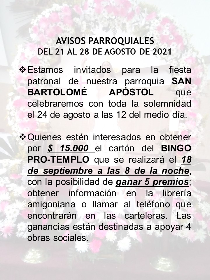 Avisos parroquiales