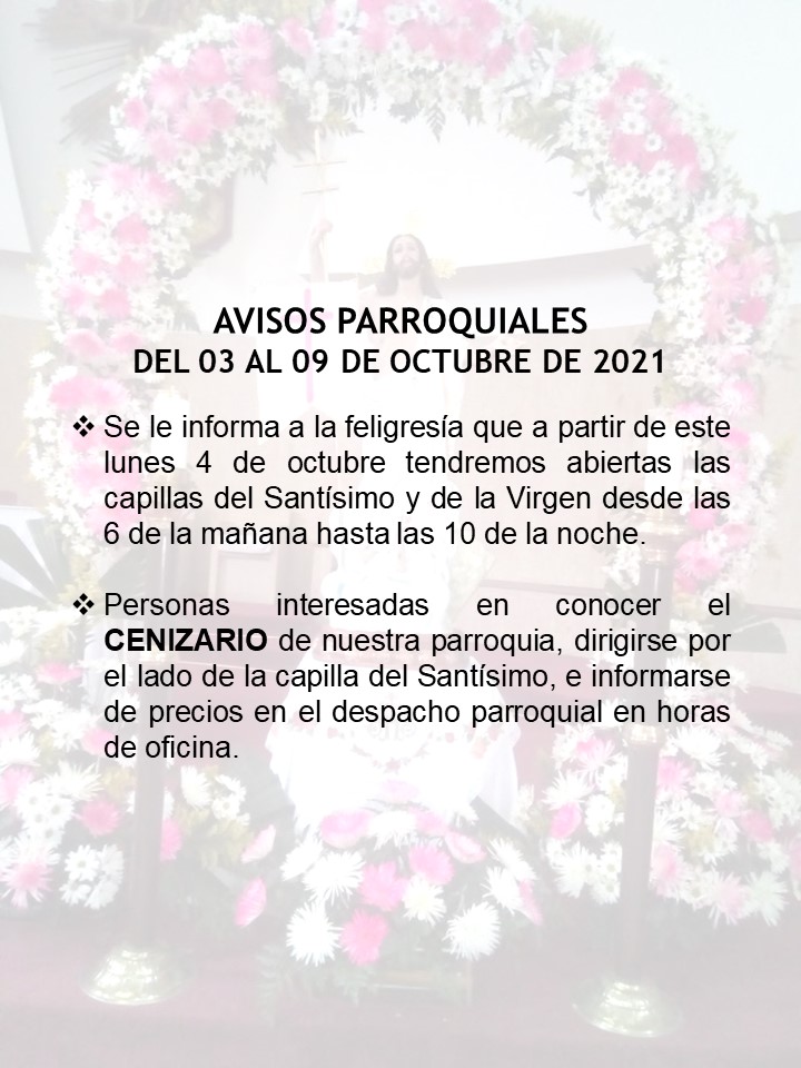 Avisos parroquiales