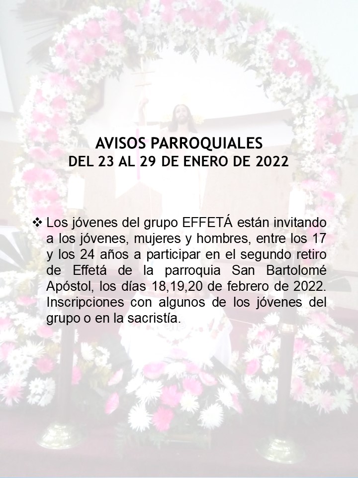 Avisos parroquiales