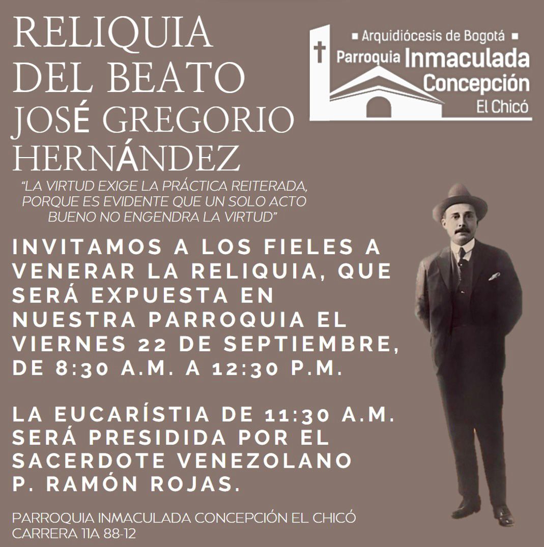 RELIQUIA JOSE GREGORIO HERNANDEZ